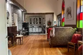 Photograph of A Room With A Pew Airbnb, Bowden